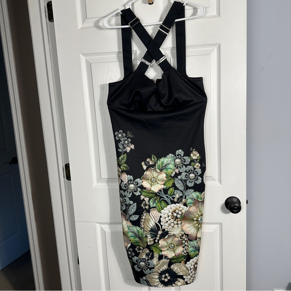 Ted Baker London Jayer Gem Gardens dress, US 12 (Ted size 5), floral, luxury